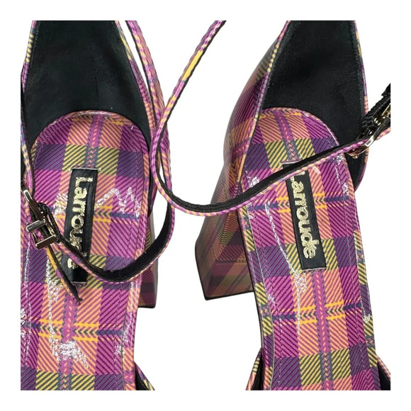 Larroude Ari Ankle Strap Platform Pump In Pink. Sz: 8 - Picture 6 of 14